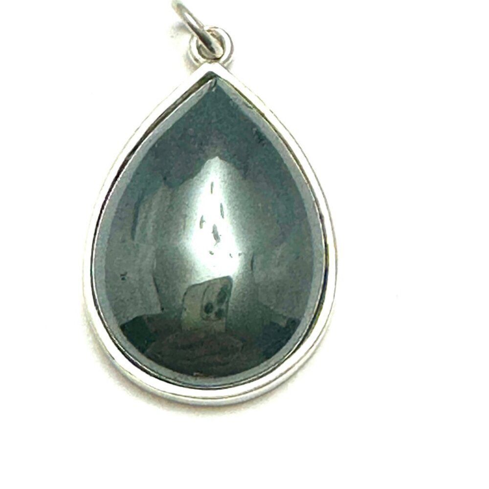 Hematite and Sterling Silver Pendant 925 Stamped - Picture 2 of 4
